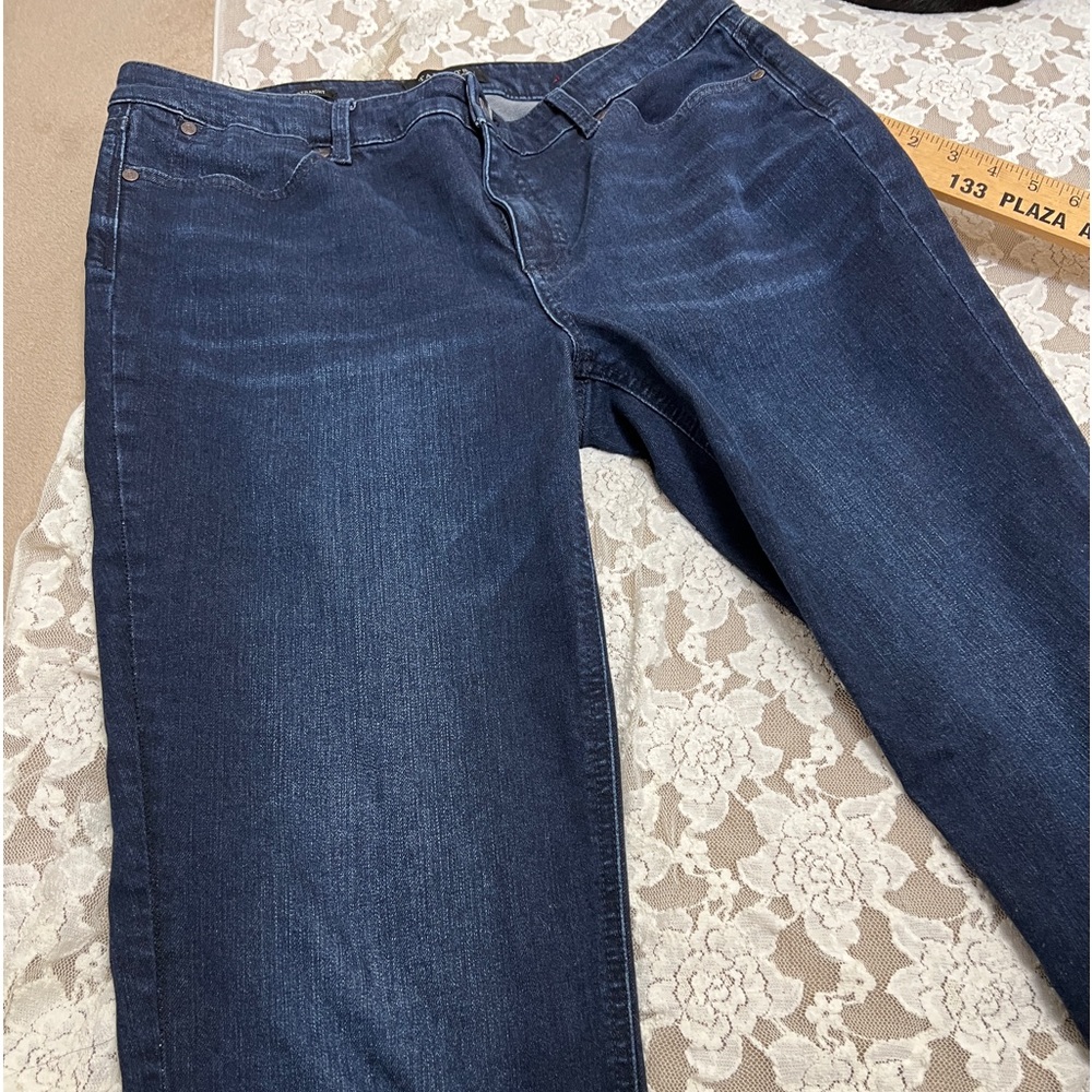 Ladies Talbot size 12 Jeans Straight Leg dark blue fade